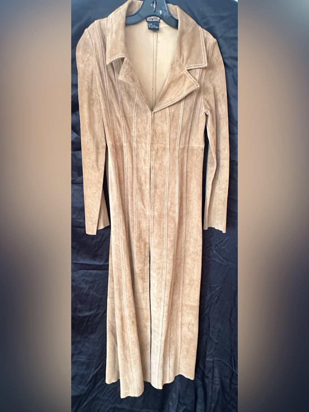Wet Seal Long Tan Suede Trench Coat vintage never worn!